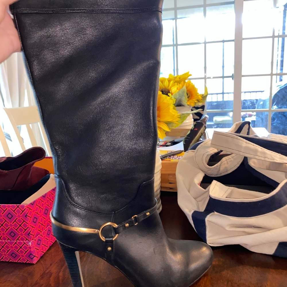 Isola tall black heeled boots